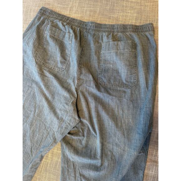 LL Bean Women's Sz 20W Plus Lakewashed Chambray Favorite Fit Pants - Picture 6 of 9
